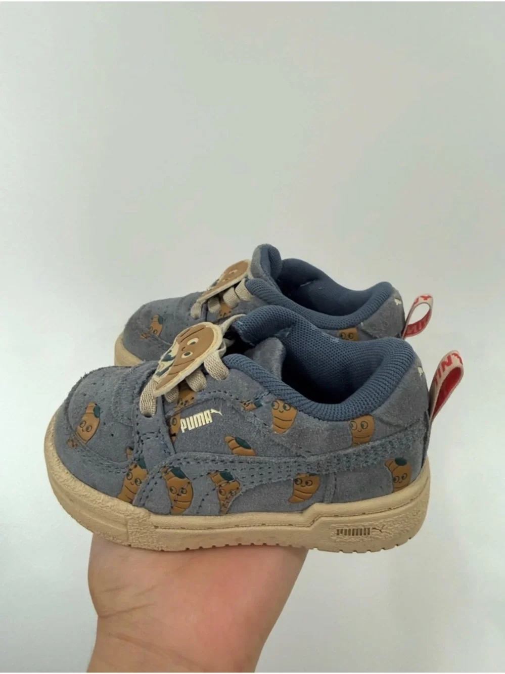 Tiny Cottons X PUMA Kids' Blue Suede Character Sneakers